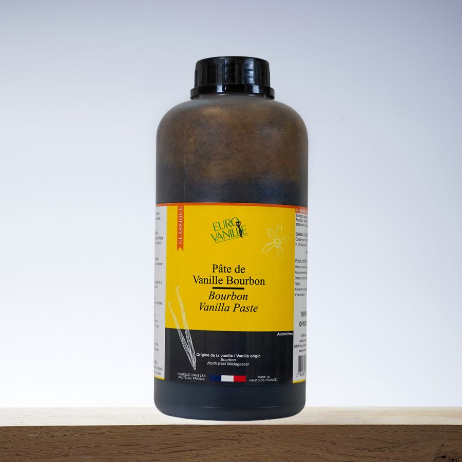 Bourbon-Vanillepaste mit Körner, ohne Alkohol – 1 kg | Eurovanille