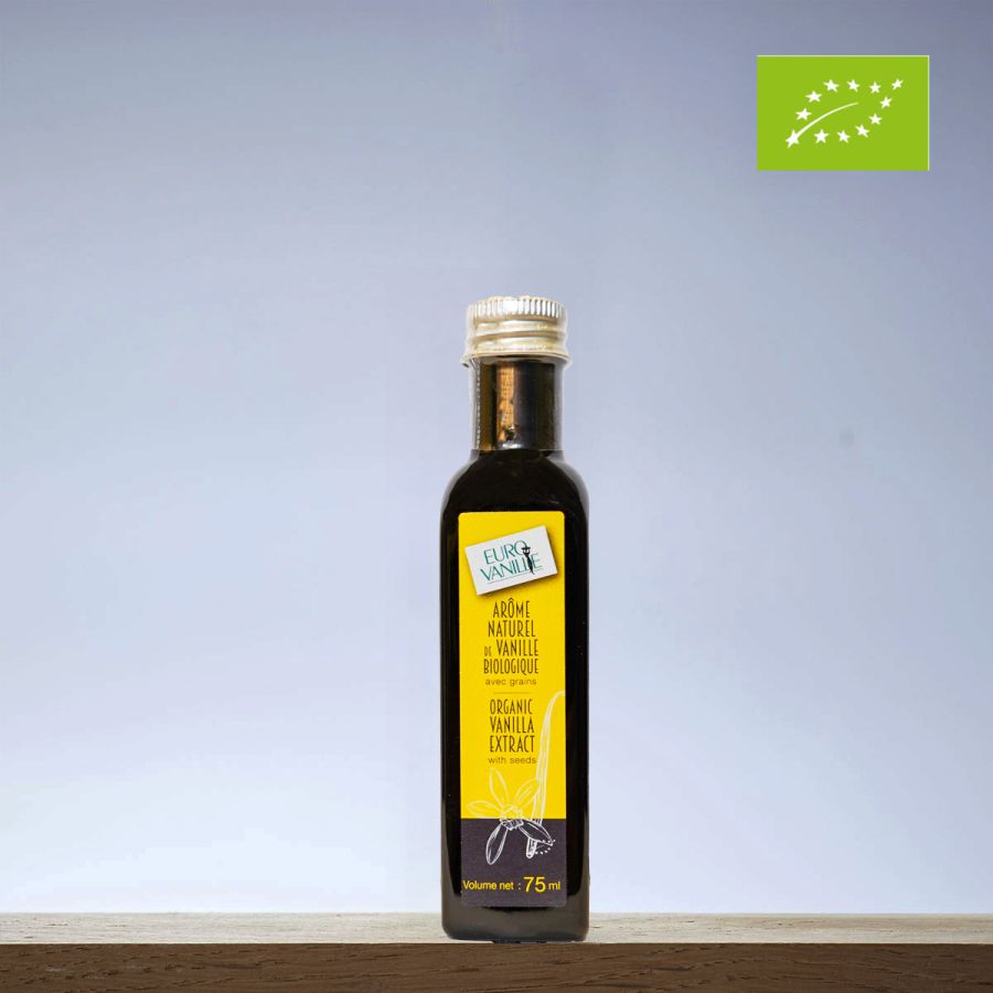 Extracto de Vainilla Bourbon Bio de Madagascar L80 con semillas – 75ml | Eurovanille
