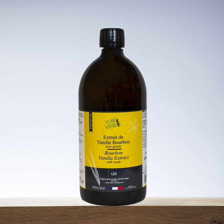 Bourbon Vanilla Extract L80 – With Seeds – 1kg | Eurovanille