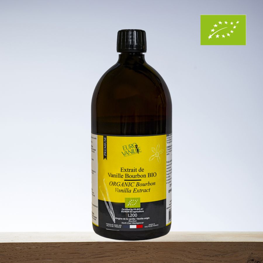 Organic Bourbon Vanilla Extract L200 – Seedless – 1kg | Eurovanille