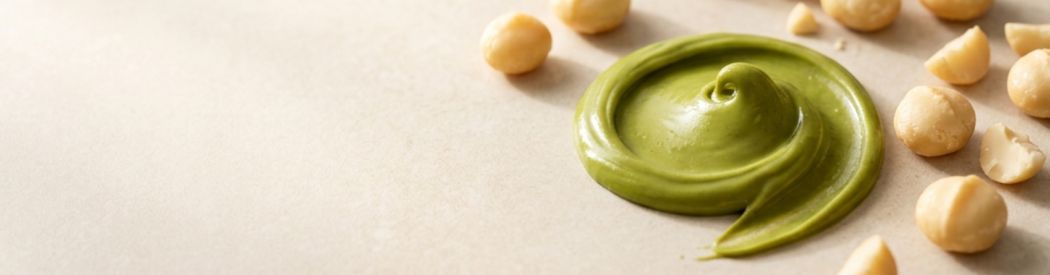 Pâte de pistache et noix de macadamia