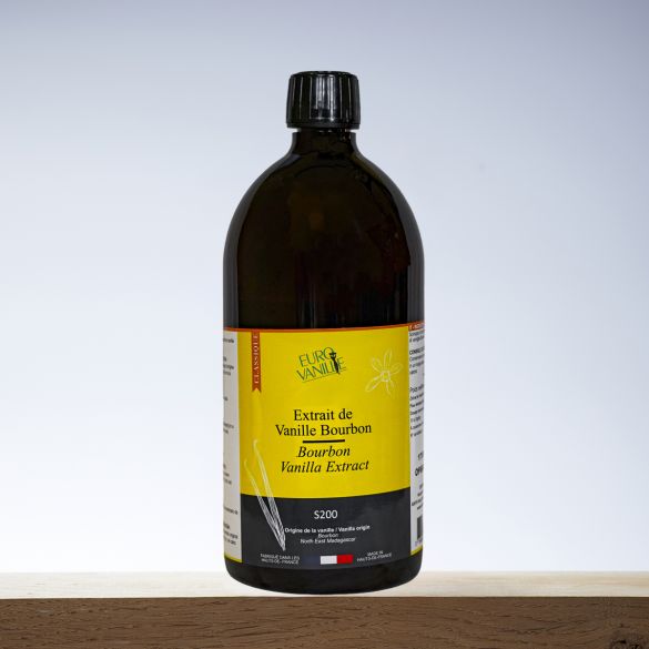 image d'une bouteille de 1kg de  Extrait de Vanille Bourbon S200 – Sans grains