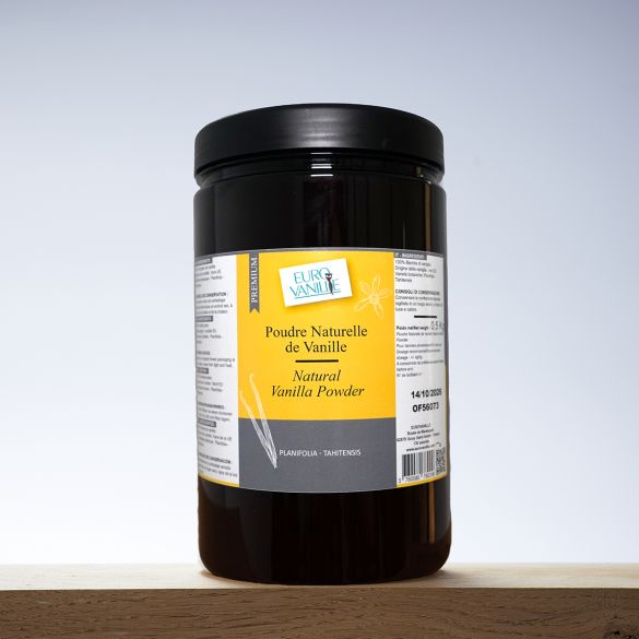 Poudre de vanille Multi-variétés - 100% naturelle - pot de 500g | Eurovanille