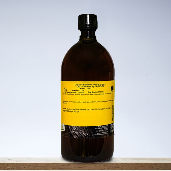 Organic Bourbon Vanilla Extract L80 – 1 kg | Eurovanille