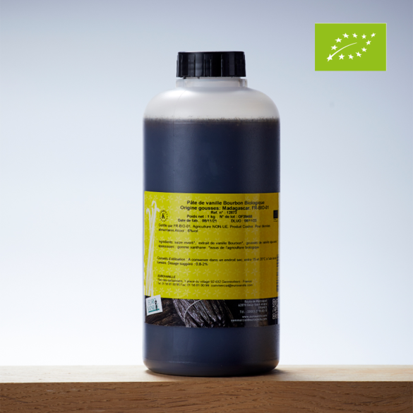 Pâte de vanille Bourbon BIO avec grains - 1Kg | Eurovanille