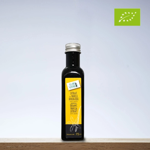 Arôme naturel de vanille Bourbon BIO  L200 avec grains 75ml | Eurovanille