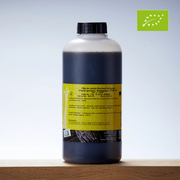 Pâte de vanille Bourbon BIO avec grains - 1Kg | Eurovanille