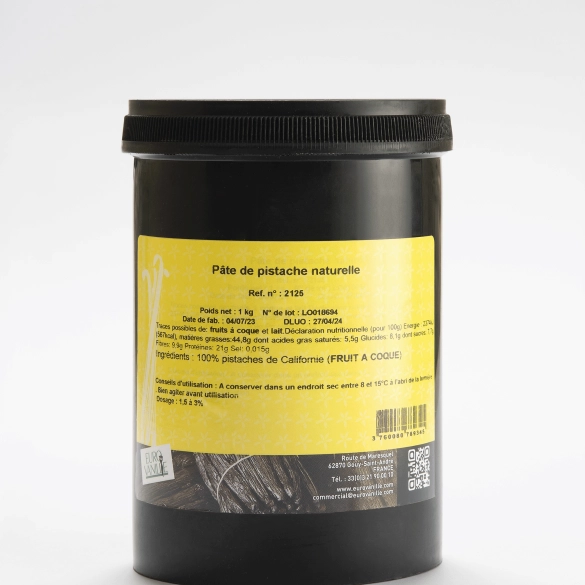 Pâte de Pistaches naturelle - 1Kg | Eurovanille